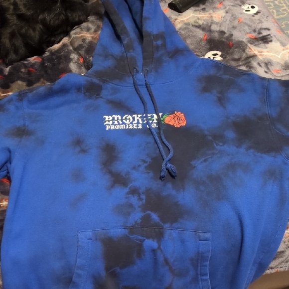 Graphic Blue Tie-Dye Hoodie - Picture 1 of 3